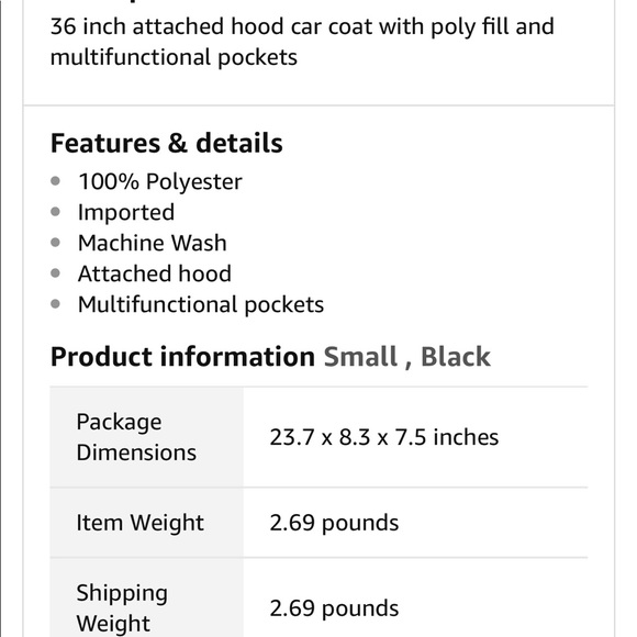 Cole Han Signature - NWT - Nylon Car Coat W/Hood - Picture 5 of 5